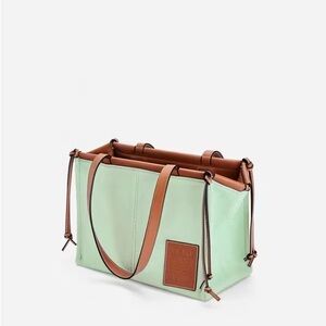 Loewe Pastel Green Anagram Cushion Tote, like new